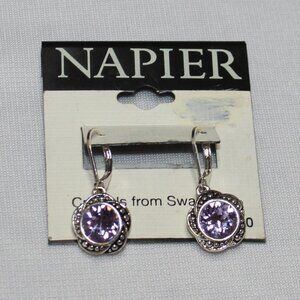 NWT Napier Pink Crystal Earrings